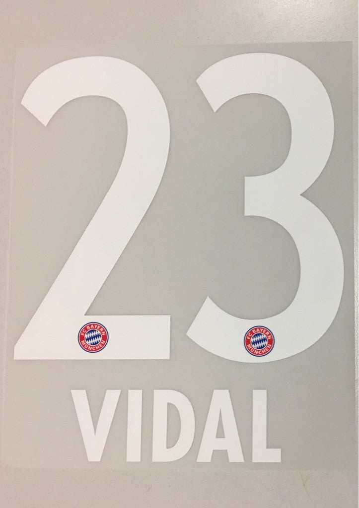 Original FC Bayern München Trikot-Flock 17cm - VIDAL 23