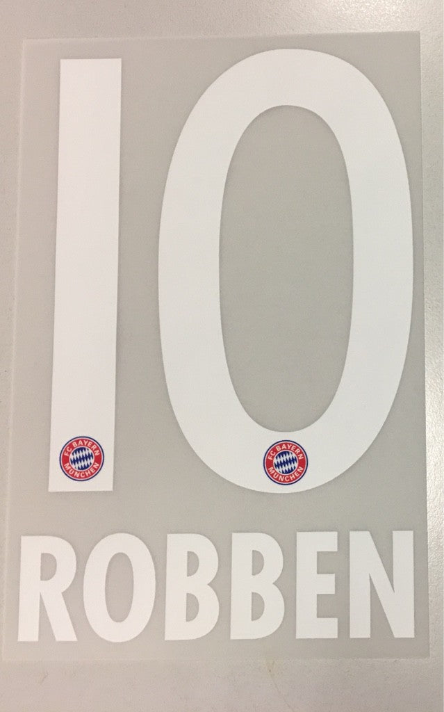 Original FC Bayern München Trikot-Flock 17cm - ROBBEN 10