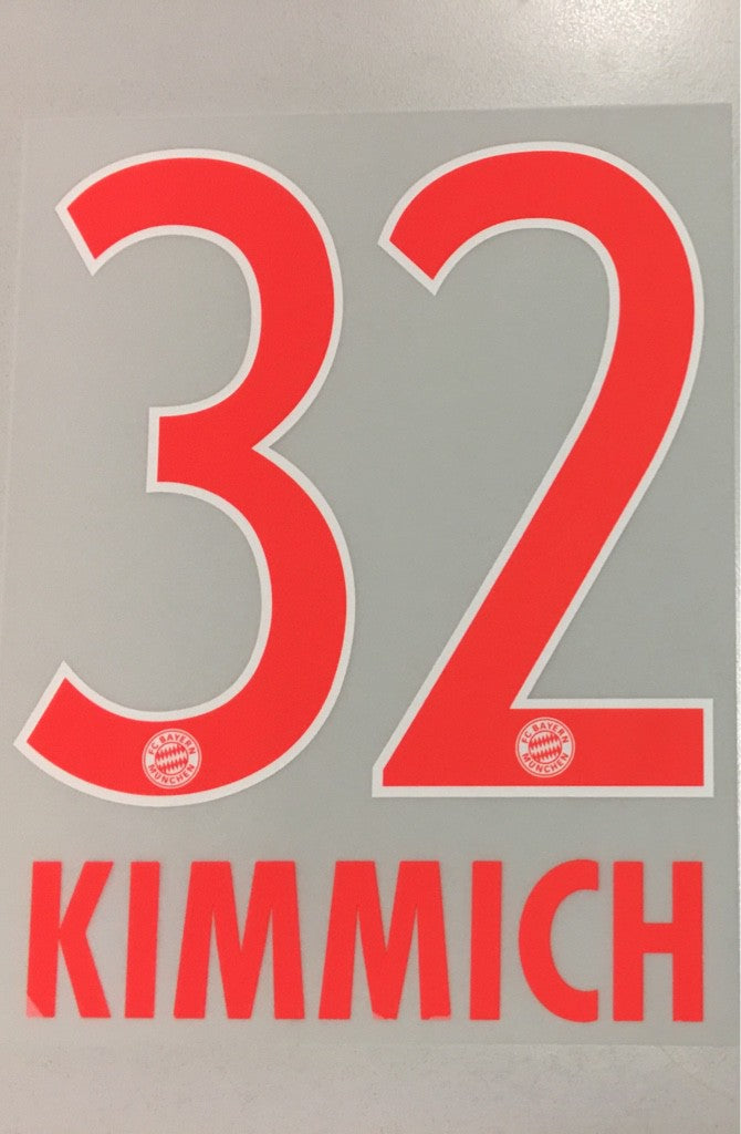 Original FC Bayern München Trikot-Flock 17cm - KIMMICH 32