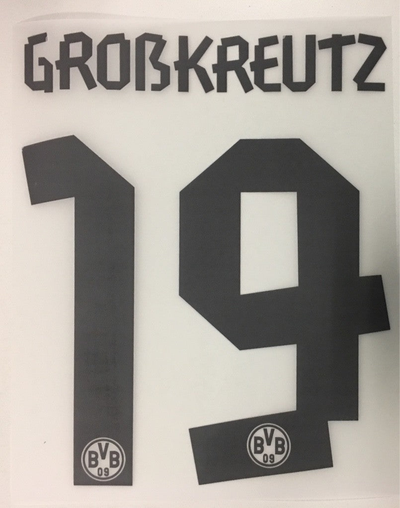 Original BVB Borussia Dortmund Trikot-Flock 17cm - GROßKREUTZ 19