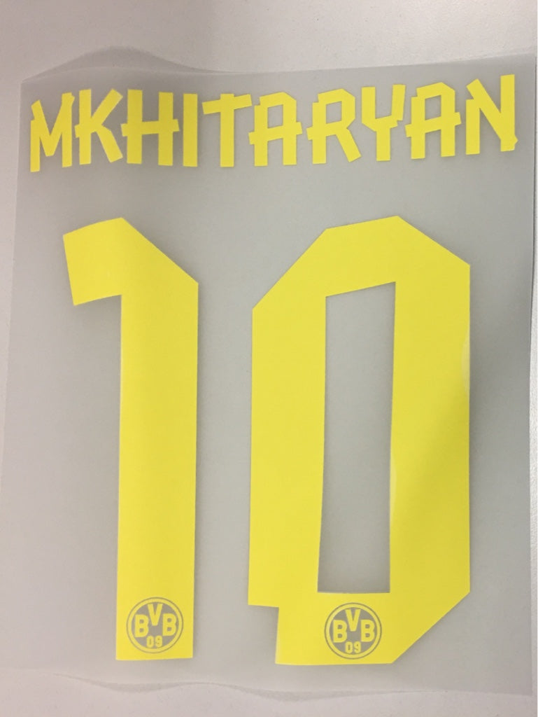 Original BVB Borussia Dortmund Trikot-Flock 17cm - MKHITARYAN 10