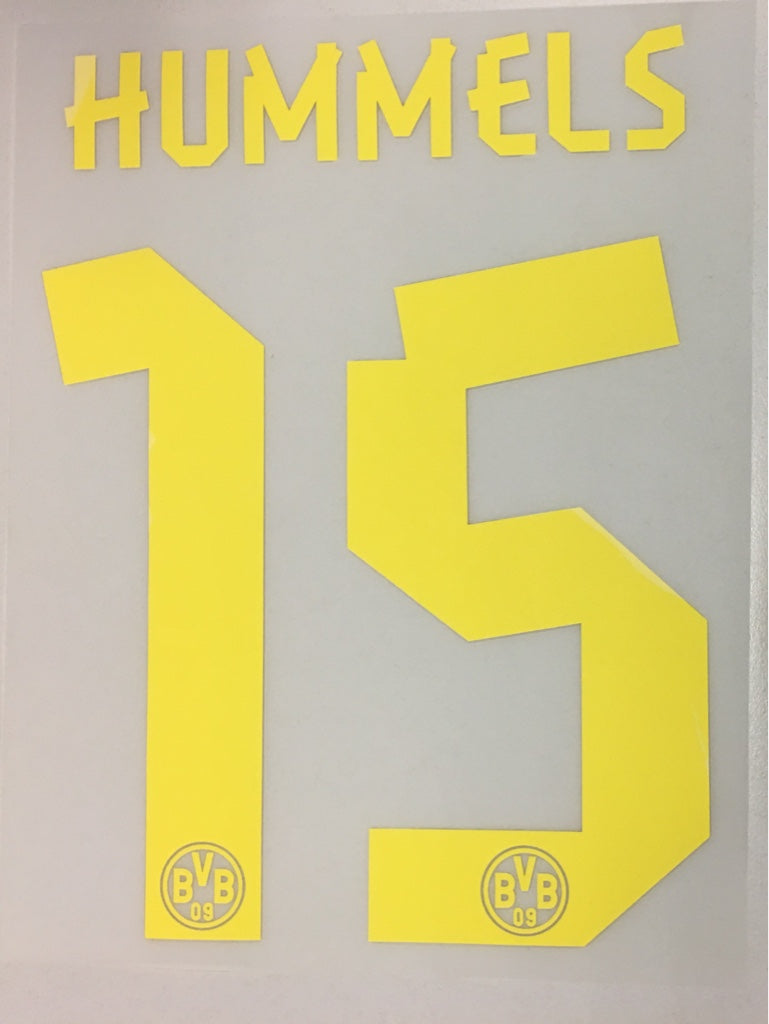 Original BVB Borussia Dortmund Trikot-Flock 17cm - HUMMELS 15