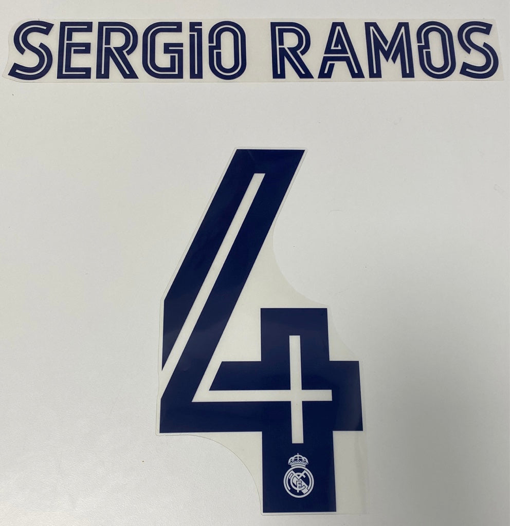 Original Real Madrid Home Trikot-Flock 20cm - SERGIO RAMOS 4