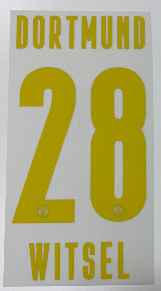 Original BVB Borussia Dortmund Trikot-Flock 25cm - WITSEL 28