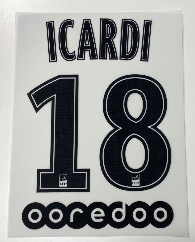 Original Paris Saint-Germain Trikot-Flock 20cm - ICARDI 18