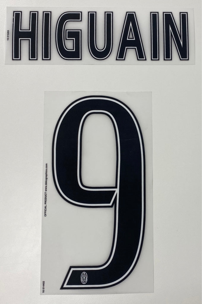 Original Juventus Turin Trikot-Flock 20cm - HIGUAIN 9