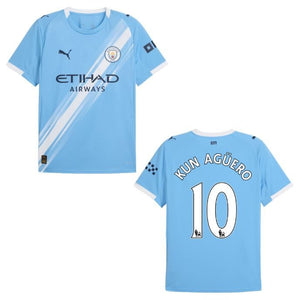 MCFC MANCHESTER CITY Trikot Home Herren 25 / 26 - KUN AGÜERO 10 (Legend) (Retro Style) - sportiger.de