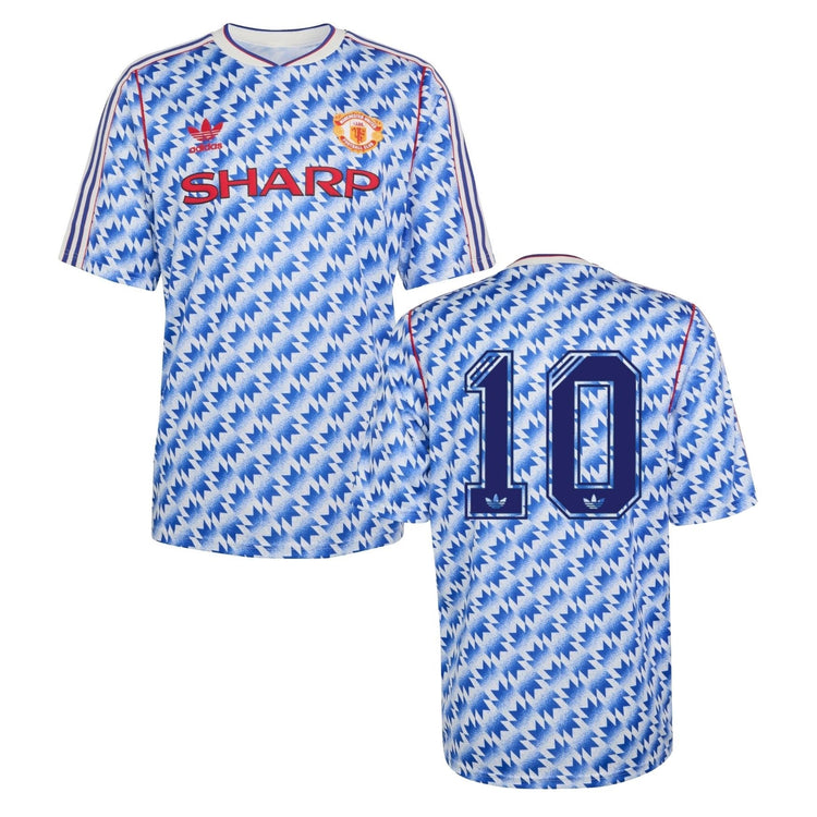 MCFC MANCHESTER UNITED Away Jersey Men 1990 - 10 (Mark Hughes) - sportiger.de