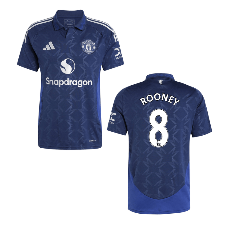 MUFC MANCHESTER UNITED Trikot Away Herren 24 / 25 - ROONEY 8 (Legend) (Retro Style) - sportiger.de