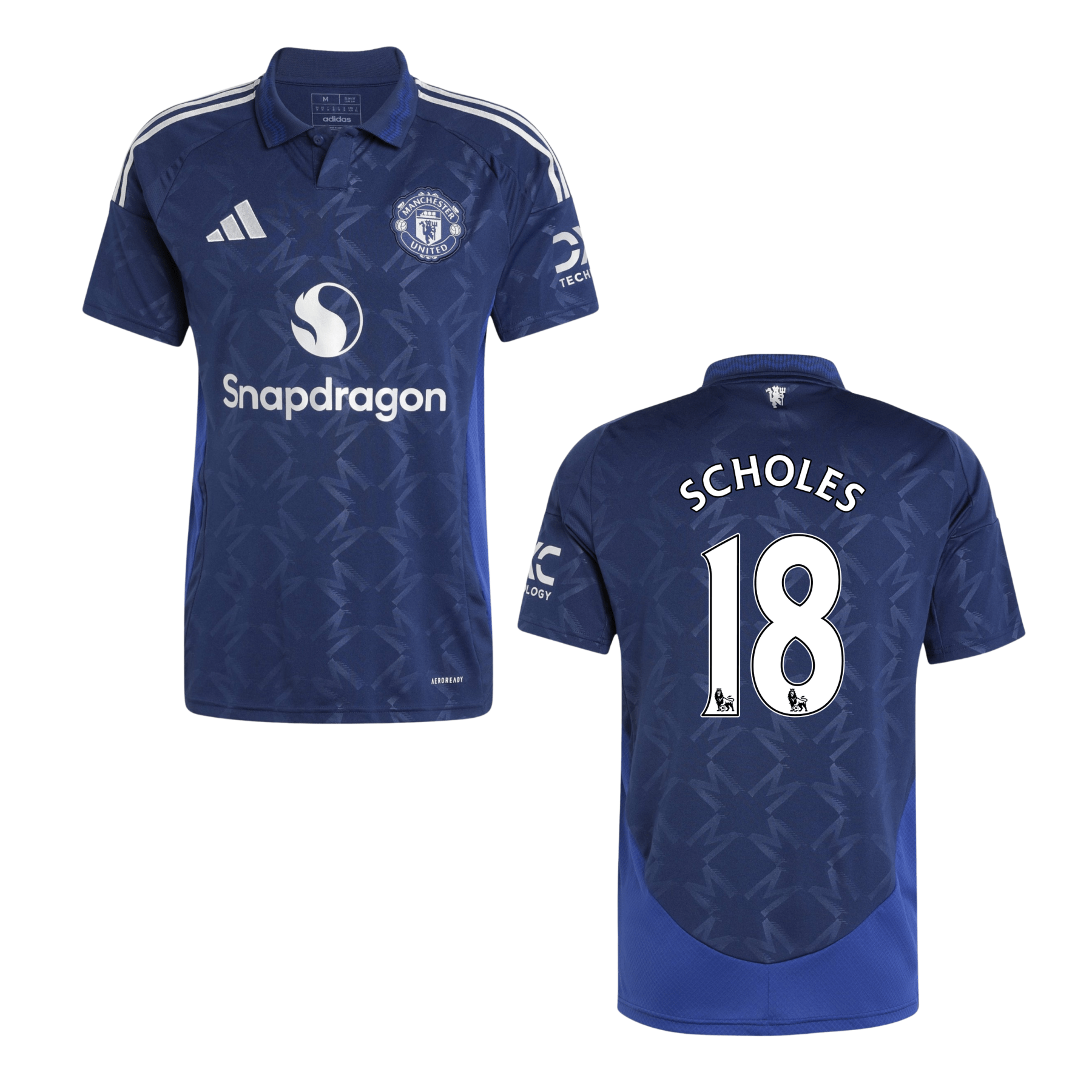 MUFC MANCHESTER UNITED Trikot Away Herren 24 / 25 - SCHOLES 18 (Legend) (Retro Style) - sportiger.de