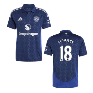 MUFC MANCHESTER UNITED Trikot Away Herren 24 / 25 - SCHOLES 18 (Legend) (Retro Style) - sportiger.de