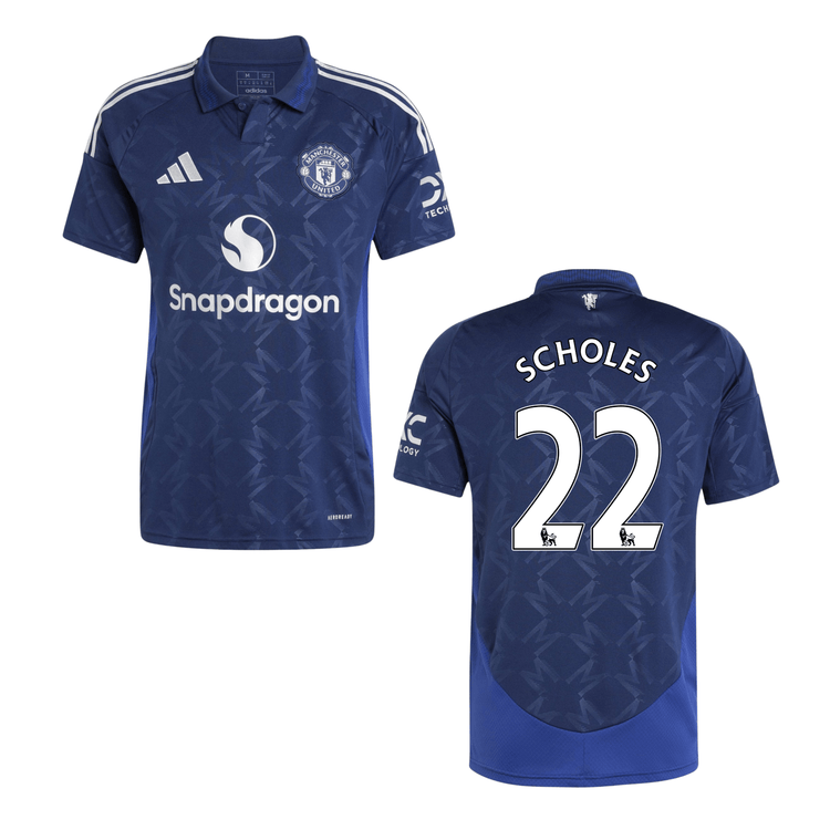 MUFC MANCHESTER UNITED Trikot Away Herren 24 / 25 - SCHOLES 22 (Legend) (Retro Style) - sportiger.de
