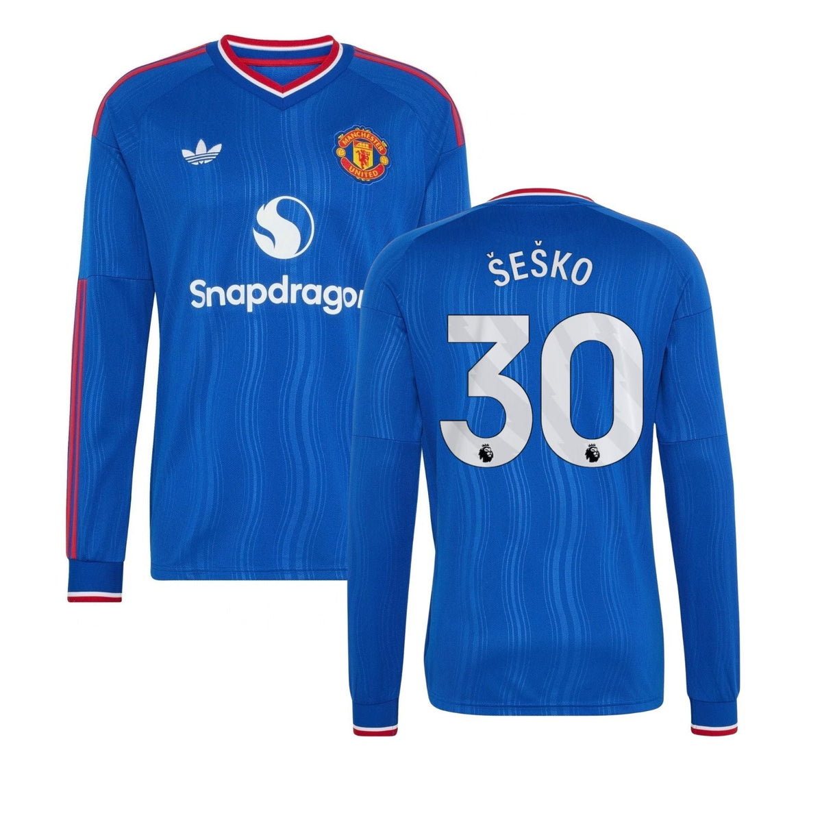 Maillot MUFC MANCHESTER UNITED Extérieur Homme manches longues 26 / 27 - ŠEŠKO 30 - sportiger.de