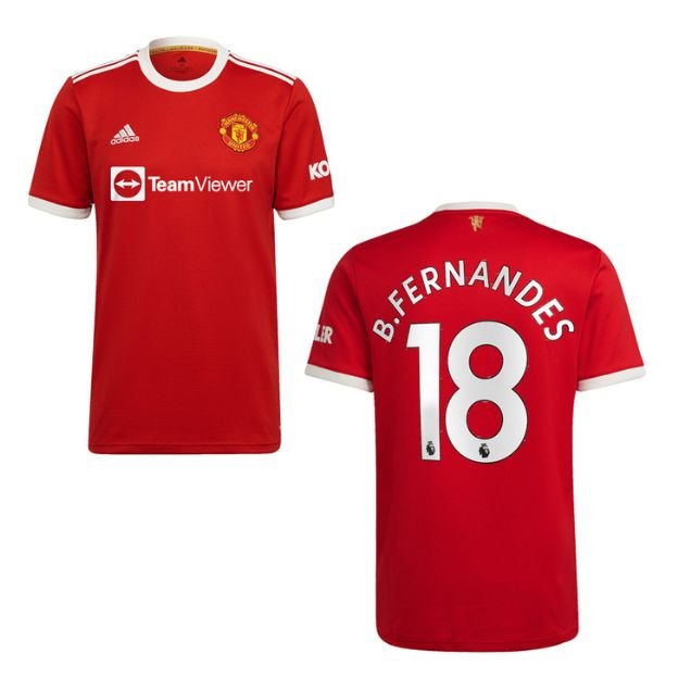 MUFC MANCHESTER UNITED Trikot Home Herren 21 / 22 - B. FERNANDES 18 - sportiger.de