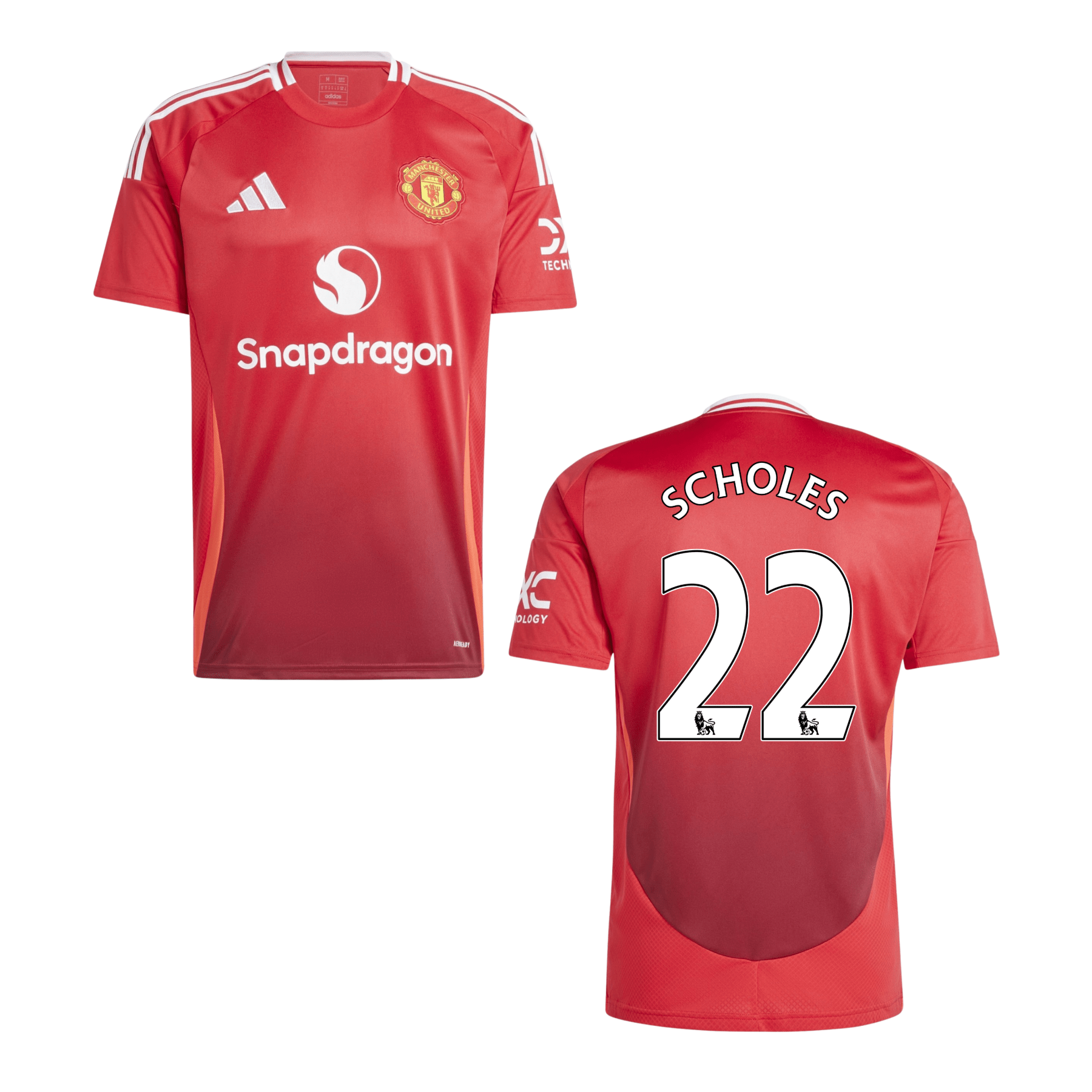 MUFC MANCHESTER UNITED Trikot Home Herren 24 / 25 - SCHOLES 22 (Legend) (Retro Style) - sportiger.de