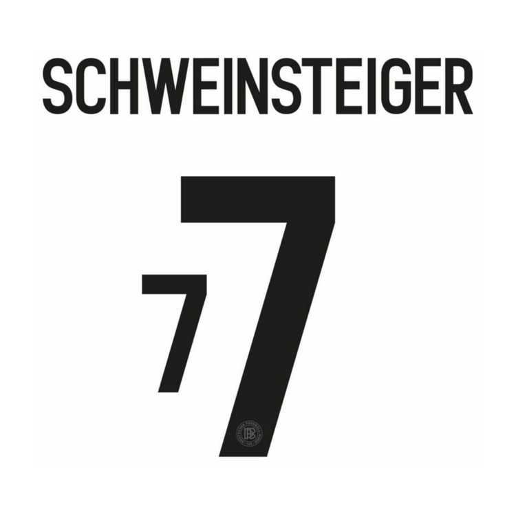 Original 2025 DFB DEUTSCHLAND 125 Jahre Home Trikot - Flock 26cm - SCHWEINSTEIGER 7 (Legend) - sportiger.de