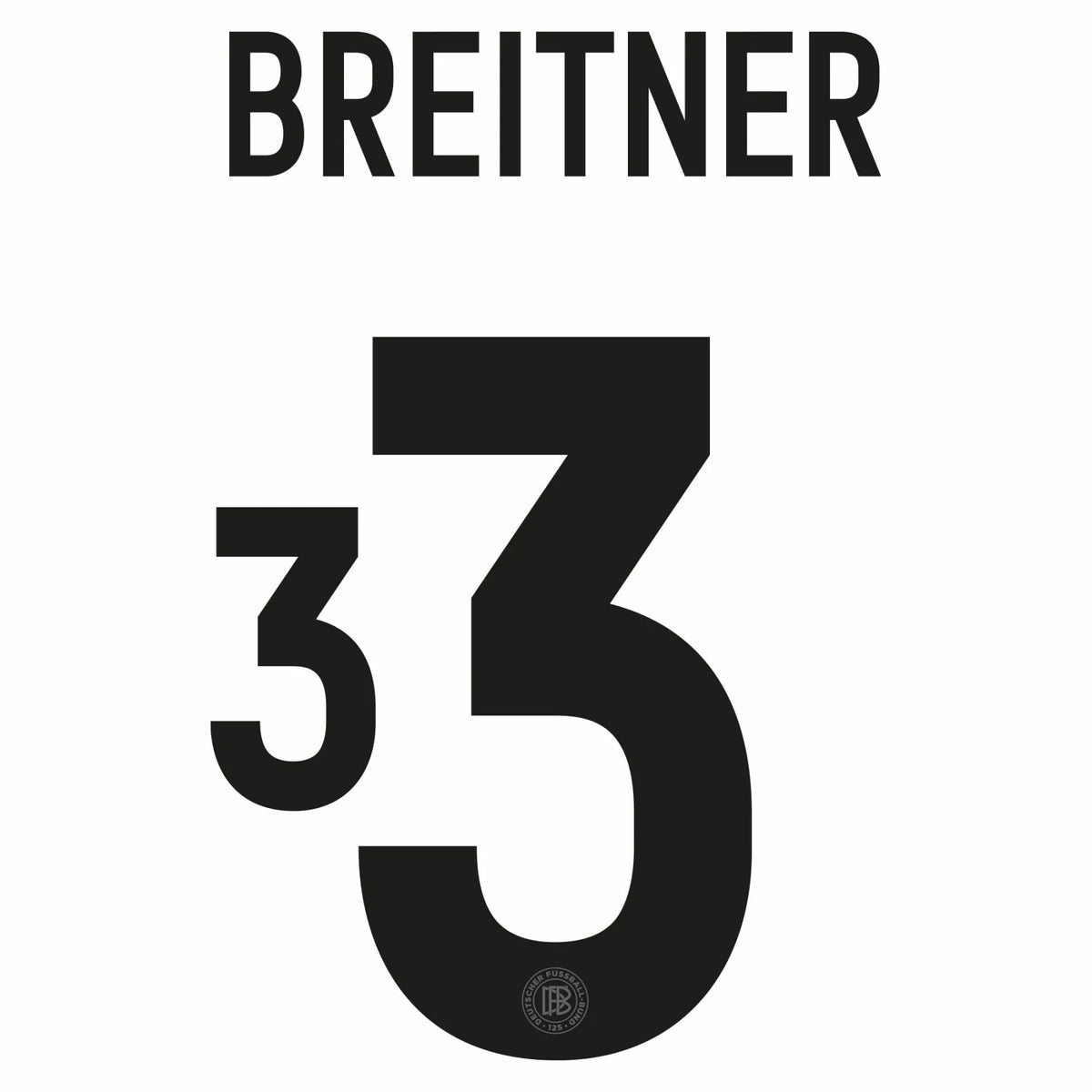 Original 2025 DFB DEUTSCHLAND 125 Jahre Home Trikot-Flock - BREITNER 3 (Legend) - sportiger.de