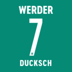 Original 23 / 24 SV WERDER BREMEN Trikot - Flock - DUCKSCH 7 - sportiger.de