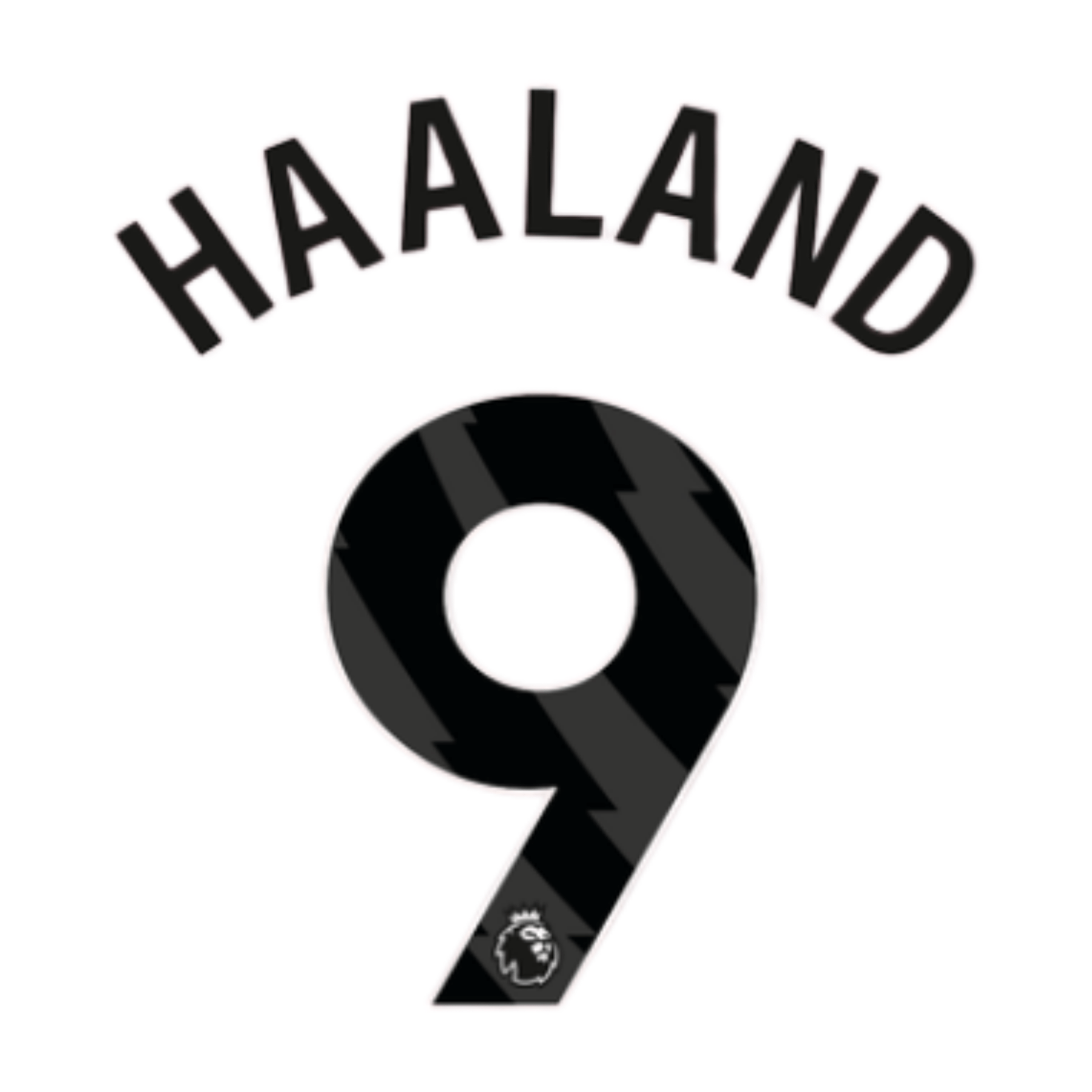 Original 23 / 26 Premier League Trikot - Flock 25cm - HAALAND 9 - sportiger.de