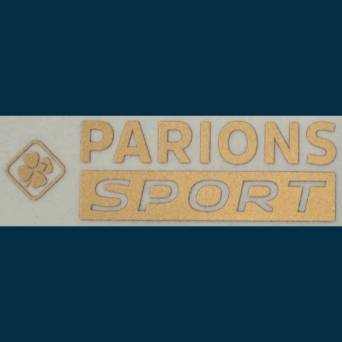 Original 24 / 25 Away Trikot Schulter Sponsor OM OLYMPIQUE MARSEILLE 12cm - PARIONS SPORT gold - sportiger.de