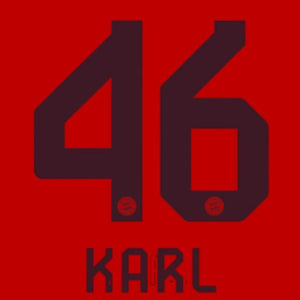 Original 24 / 25 FC BAYERN MÜNCHEN Home Trikot - Flock 23cm - KARL 46 - sportiger.de