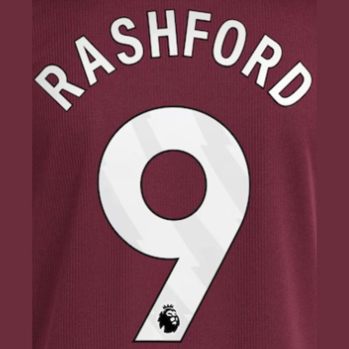 Original 24 / 25 Premier League Trikot - Flock 25cm - RASHFORD 9 - sportiger.de