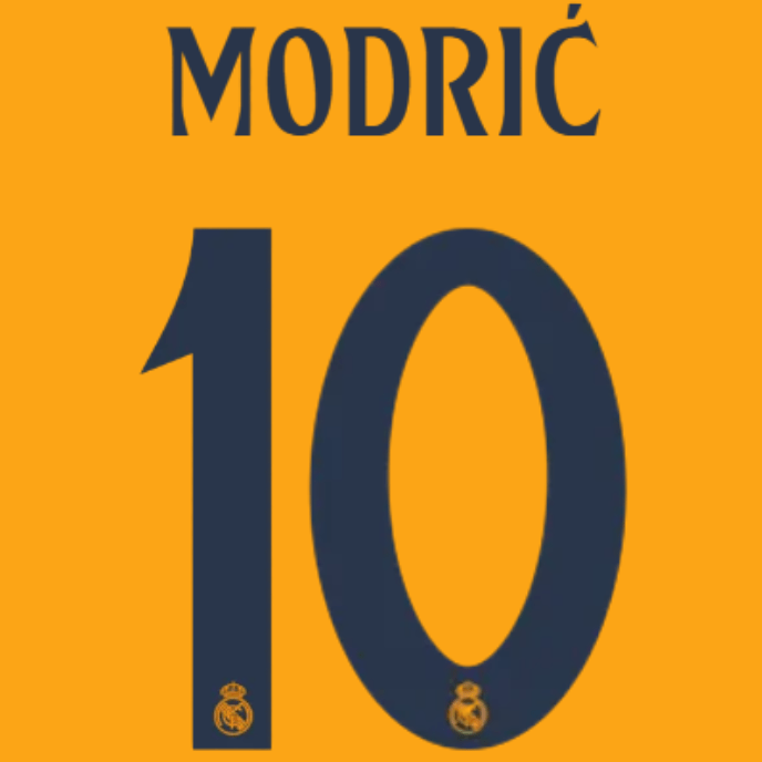 Original 24 / 25 REAL MADRID Away Trikot - Flock 26cm - MODRIĆ 10 - sportiger.de