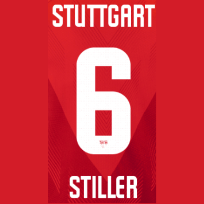 Original 24 / 25 VFB STUTTGART Away/3rd Trikot - Flock - STILLER 6 - sportiger.de