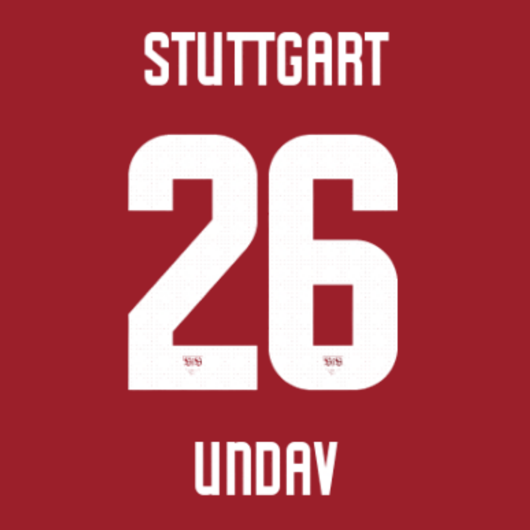Original 24 / 25 VFB STUTTGART Away/3rd Trikot - Flock - UNDAV 26 - sportiger.de