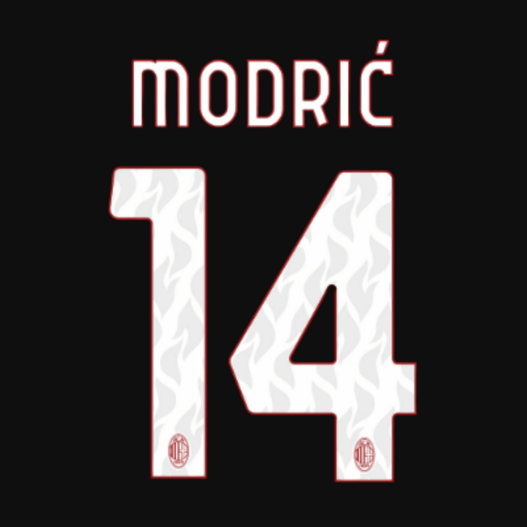 Original 25 / 26 ACM AC MAILAND Home Trikot - Flock - MODRIĆ 14 - sportiger.de