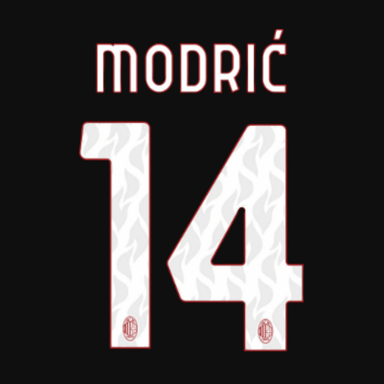 Original 25 / 26 ACM AC MAILAND Home Trikot - Flock - MODRIĆ 14 - sportiger.de