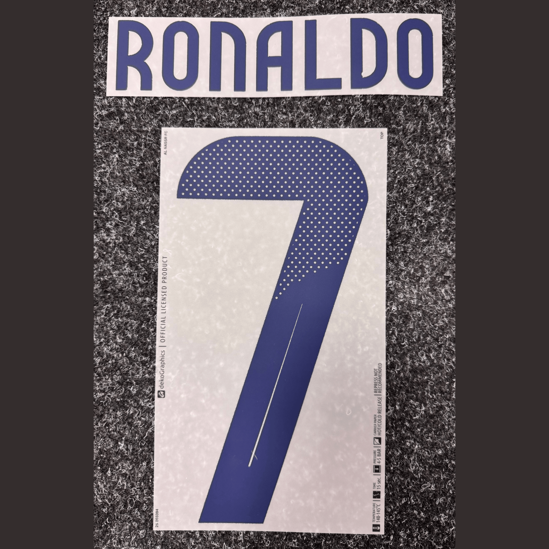 Original 25 / 26 ANFC AL - NASSR Home Trikot - Flock 26cm - RONALDO 7 - sportiger.de
