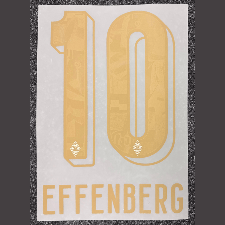 Original 25 / 26 BMG BORUSSIA MÖNCHENGLADBACH 125 Jahre Jubiläums Trikot - Flock 27cm - EFFENBERG 10 - sportiger.de