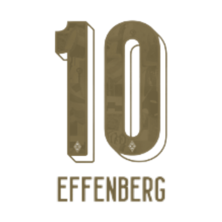 Original 25 / 26 BMG BORUSSIA MÖNCHENGLADBACH 125 Jahre Jubiläums Trikot - Flock 27cm - EFFENBERG 10 - sportiger.de