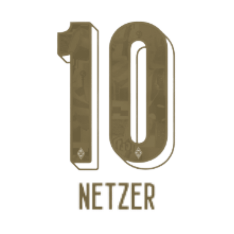 Original 25 / 26 BMG BORUSSIA MÖNCHENGLADBACH 125 Jahre Jubiläums Trikot - Flock 27cm - NETZER 10 - sportiger.de