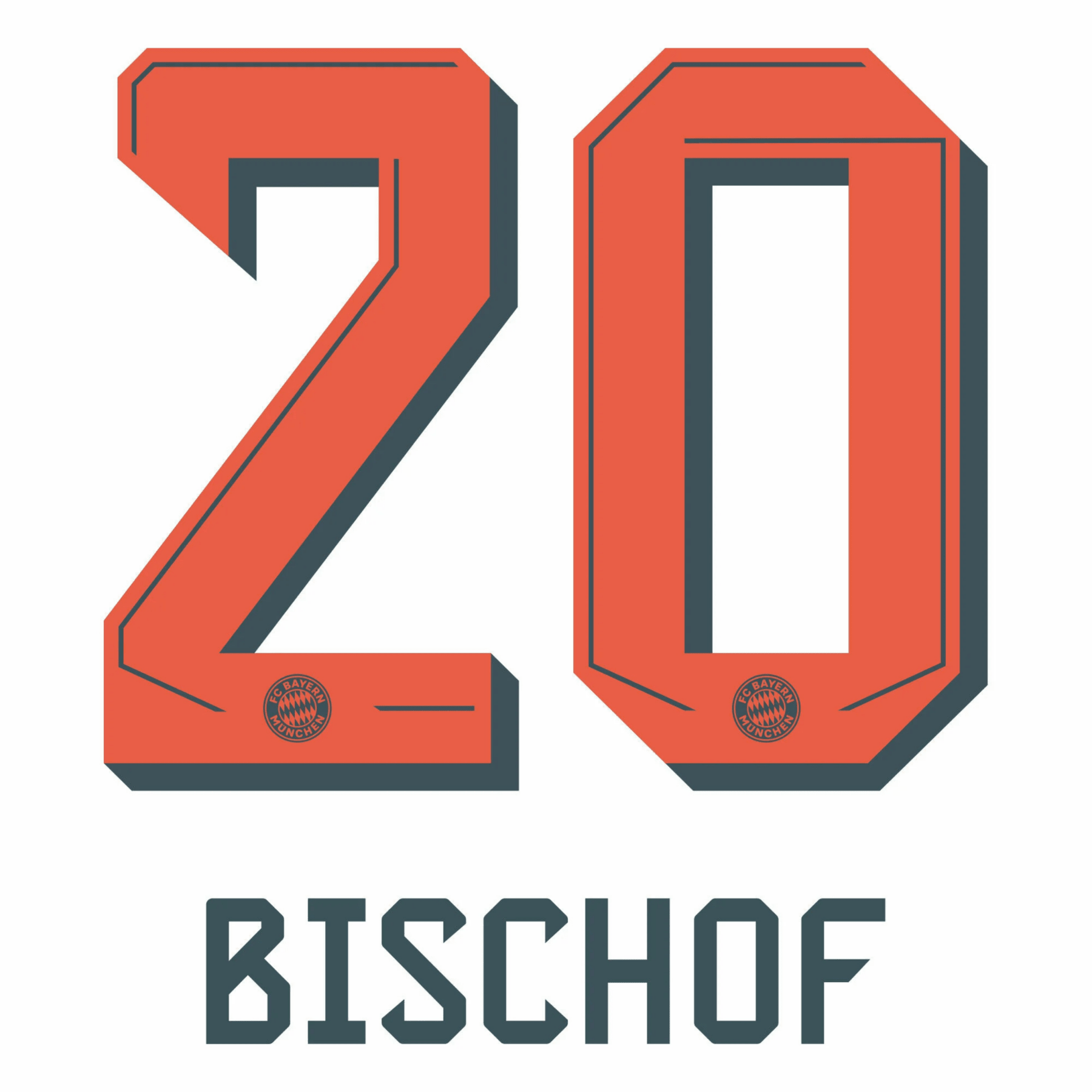 Original 25 / 26 FC BAYERN MÜNCHEN Away Trikot - Flock - BISCHOF 20 - sportiger.de