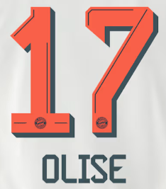 Original 25 / 26 FC BAYERN MÜNCHEN Away Trikot - Flock - OLISE 17 - sportiger.de