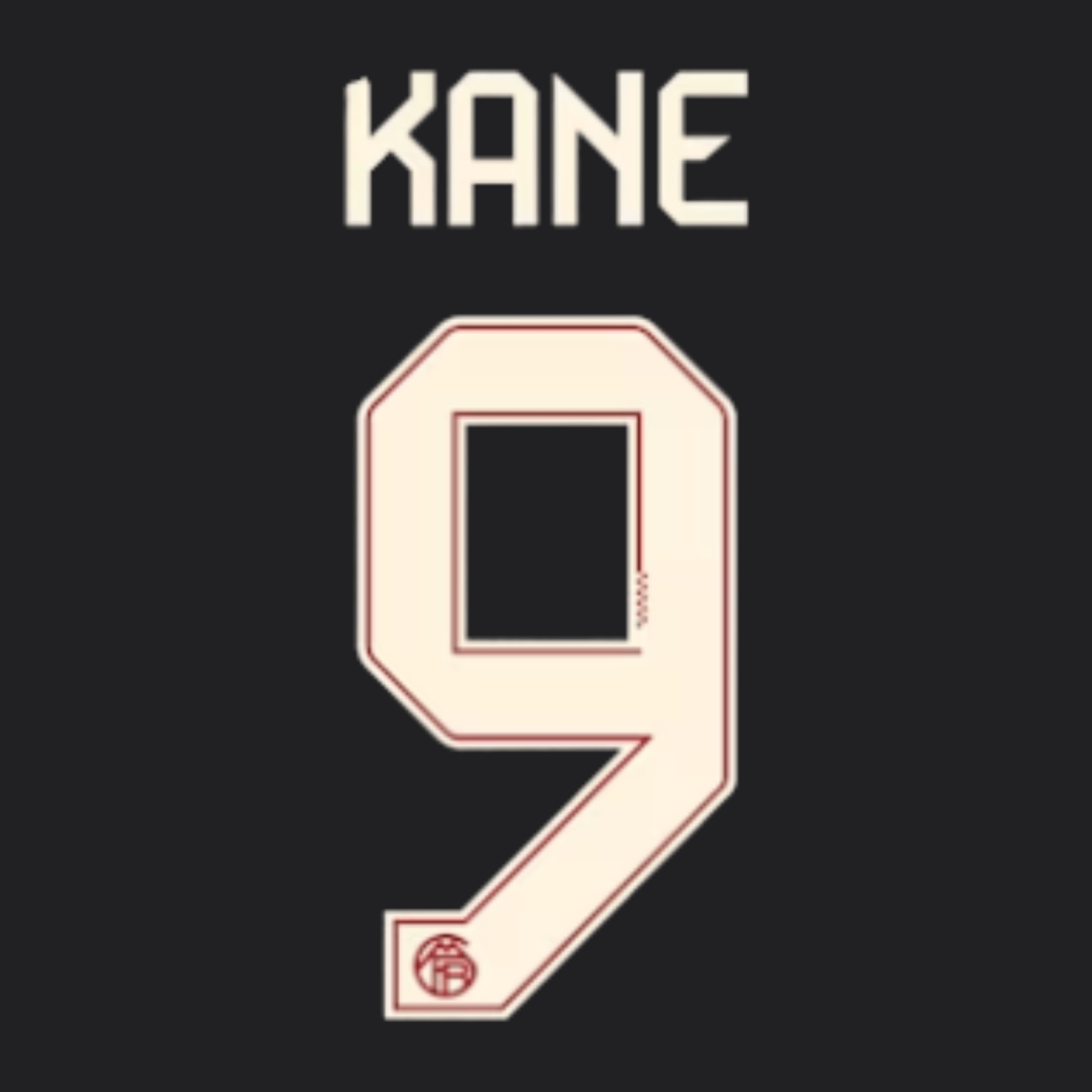 Original 25 / 26 FCB FC BAYERN MÜNCHEN 3rd Trikot - Flock 23cm - KANE 9 - sportiger.de