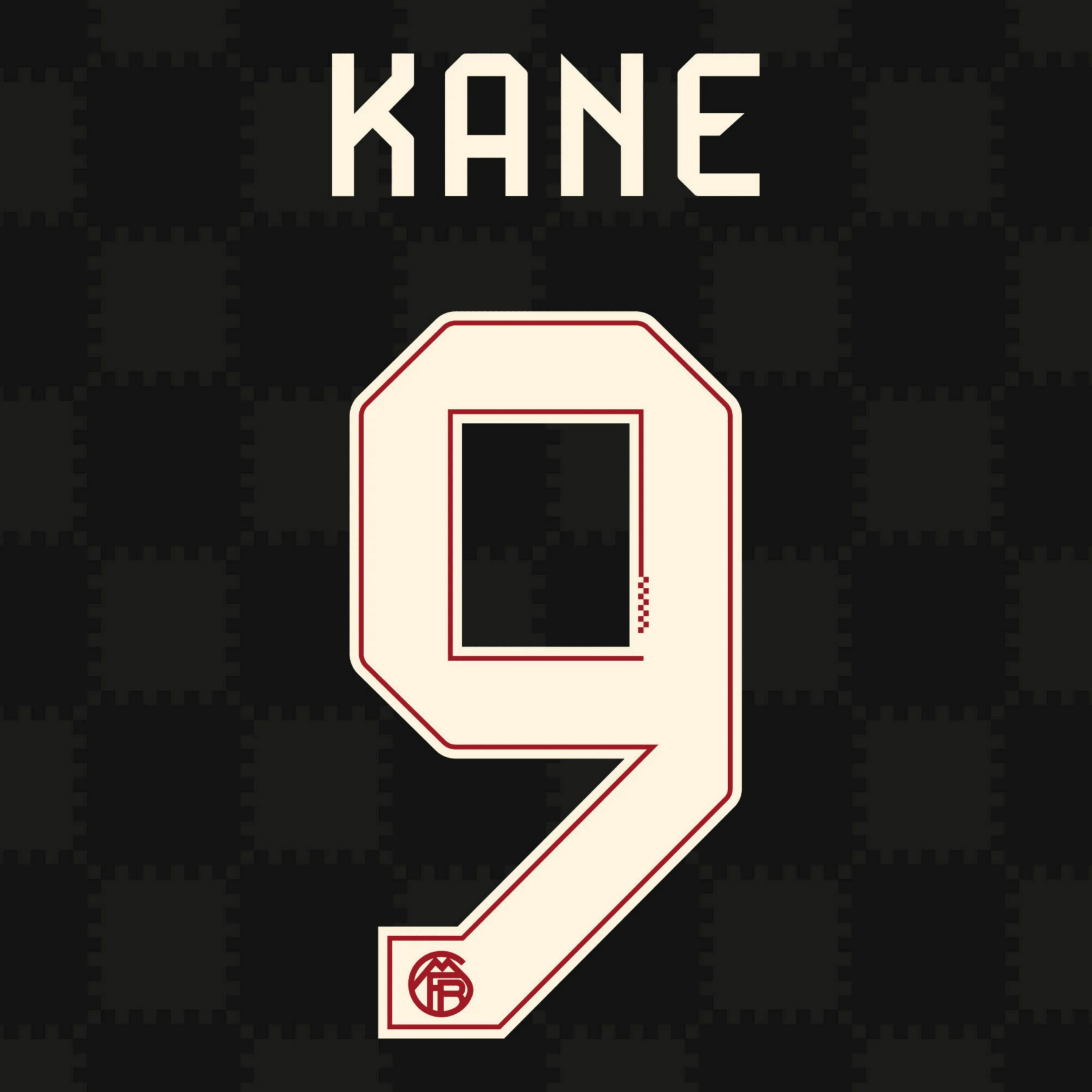 Original 25 / 26 FCB FC BAYERN MÜNCHEN 3rd Trikot - Flock 23cm - KANE 9 - sportiger.de