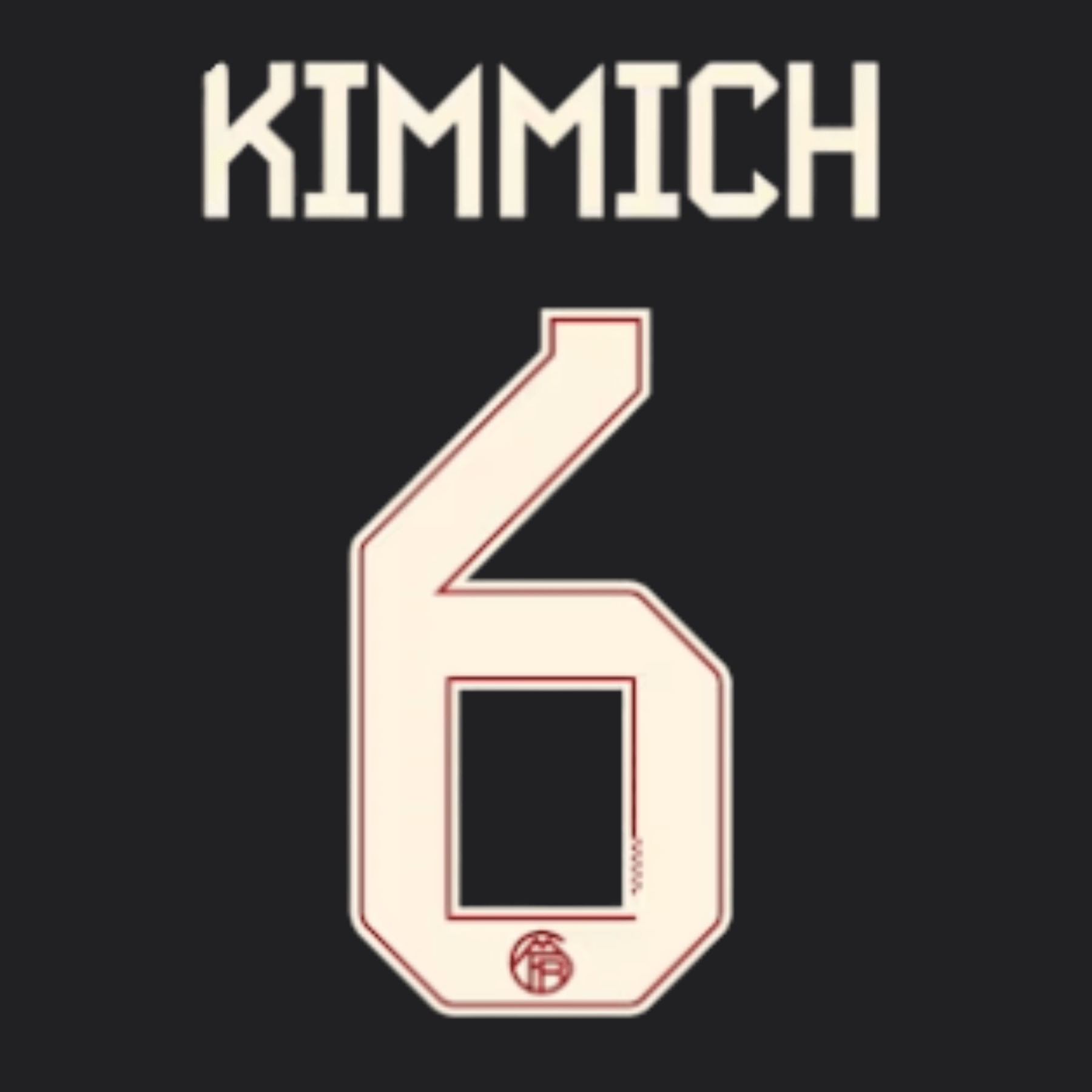 Original 25 / 26 FCB FC BAYERN MÜNCHEN 3rd Trikot - Flock 23cm - KIMMICH 6 - sportiger.de