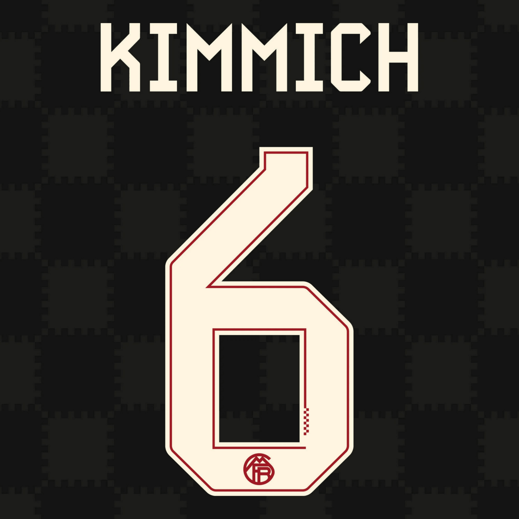 Original 25 / 26 FCB FC BAYERN MÜNCHEN 3rd Trikot - Flock 23cm - KIMMICH 6 - sportiger.de