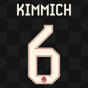 Original 25 / 26 FCB FC BAYERN MÜNCHEN 3rd Trikot - Flock 23cm - KIMMICH 6 - sportiger.de