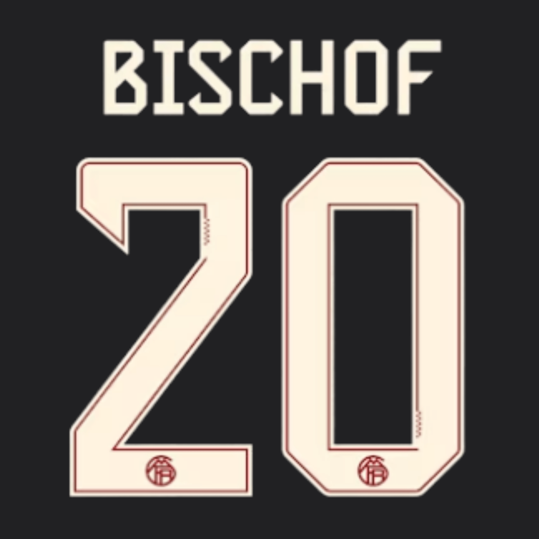 Original 25 / 26 FCB FC BAYERN MÜNCHEN 3rd Trikot - Flock - BISCHOF 20 - sportiger.de