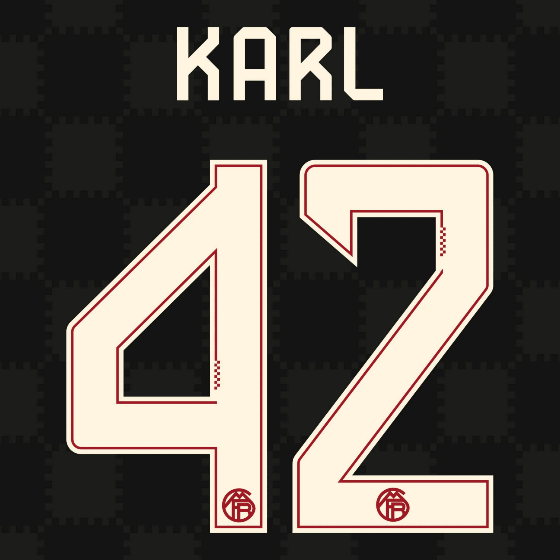 Original 25 / 26 FCB FC BAYERN MÜNCHEN 3rd Trikot - Flock - KARL 42 - sportiger.de