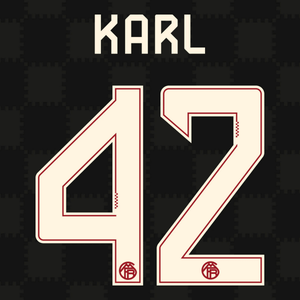 Original 25 / 26 FCB FC BAYERN MÜNCHEN 3rd Trikot - Flock - KARL 42 - sportiger.de