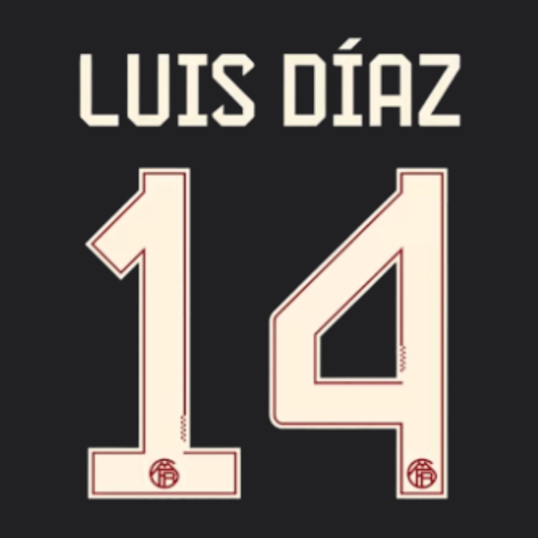 Original 25 / 26 FCB FC BAYERN MÜNCHEN 3rd Trikot - Flock - LUIS DÍAZ 14 - sportiger.de