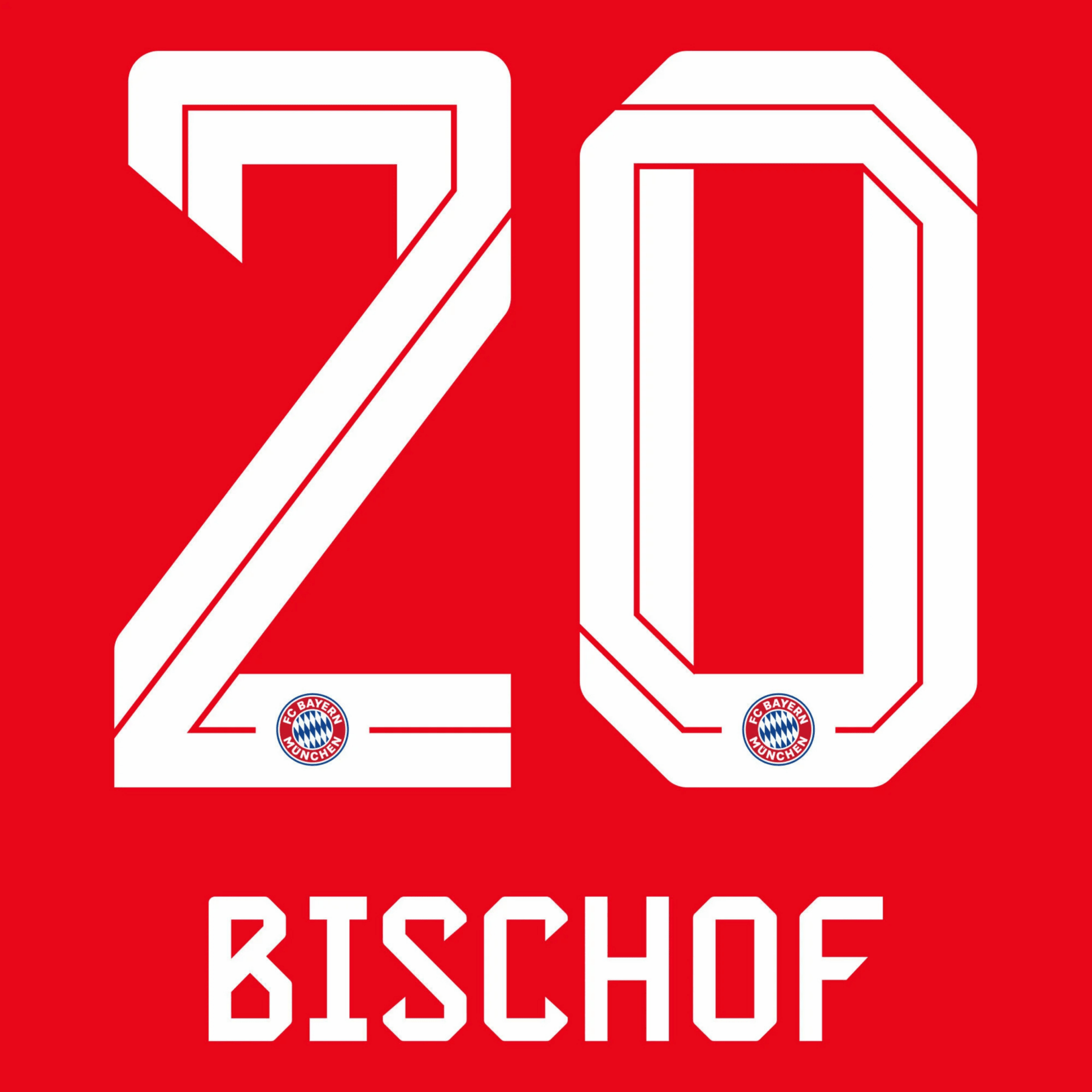 Original 25 / 26 FCB FC BAYERN MÜNCHEN Home Trikot - Flock - BISCHOF 20 - sportiger.de