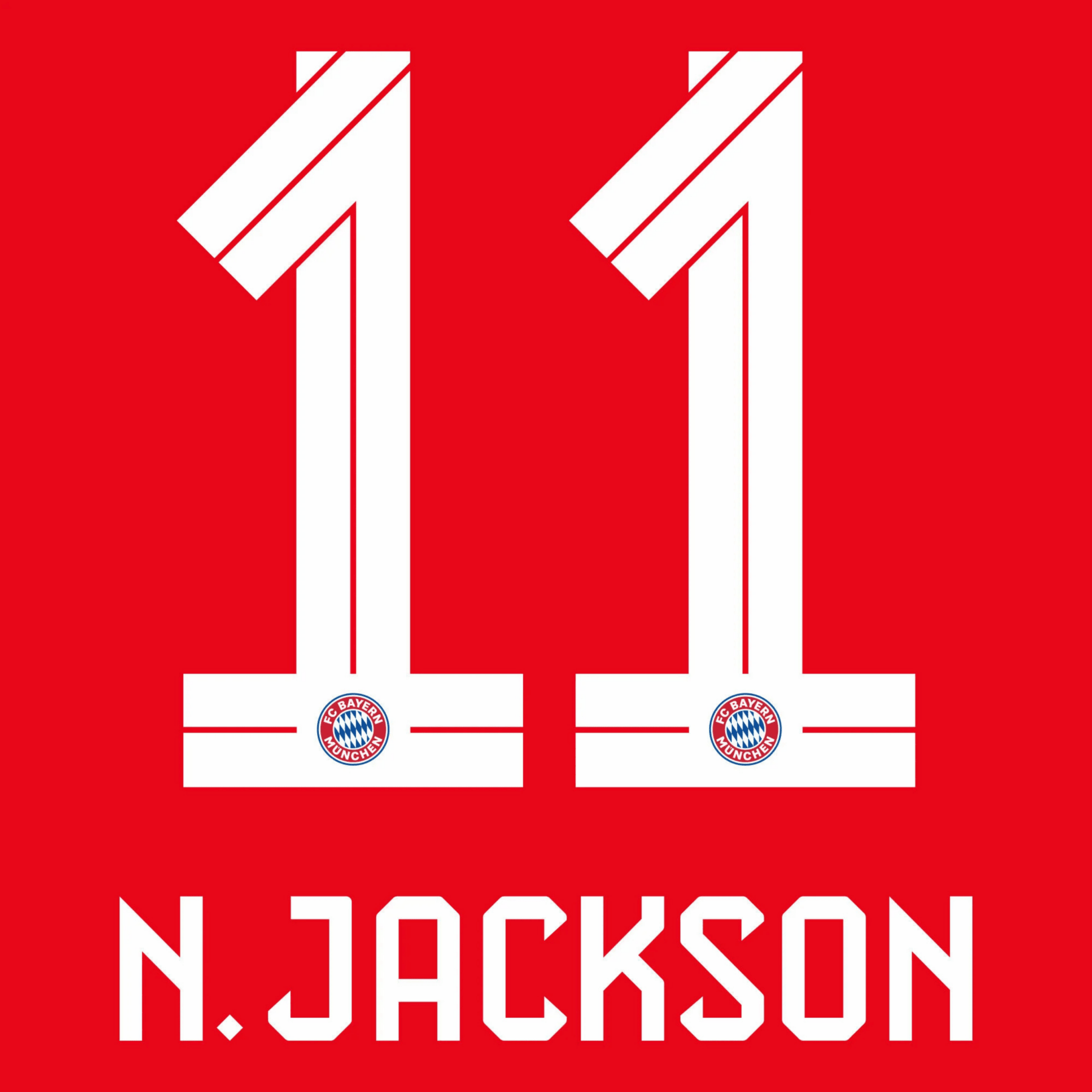 Original 25 / 26 FCB FC BAYERN MÜNCHEN Home Trikot - Flock - N. JACKSON 11 - sportiger.de