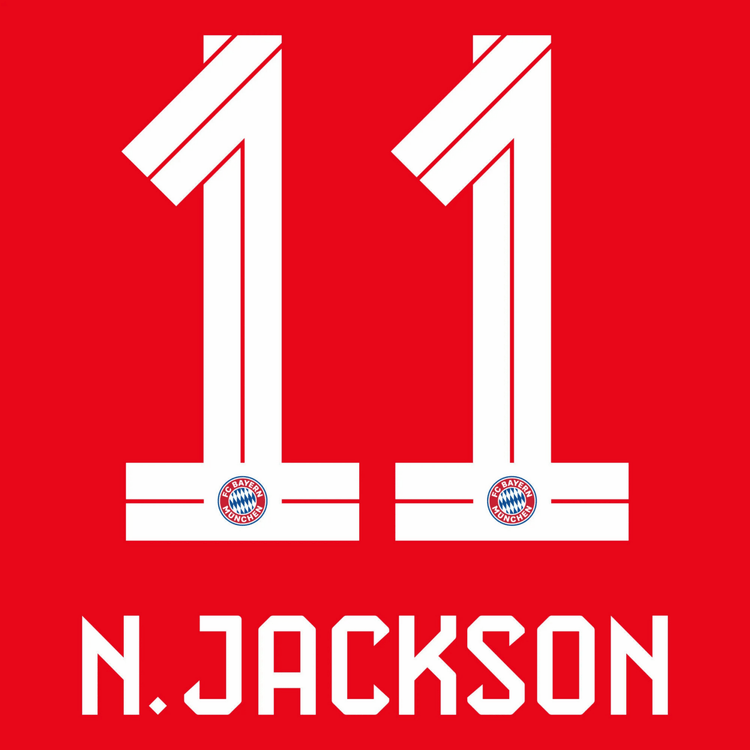 Original 25 / 26 FCB FC BAYERN MÜNCHEN Home Trikot - Flock - N. JACKSON 11 - sportiger.de