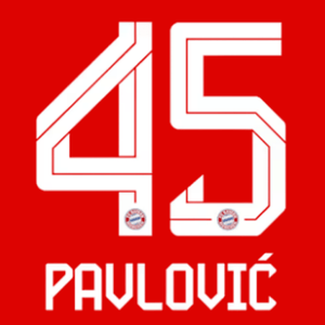 Original 25 / 26 FCB FC BAYERN MÜNCHEN Home Trikot - Flock - PAVLOVIĆ 45 - sportiger.de